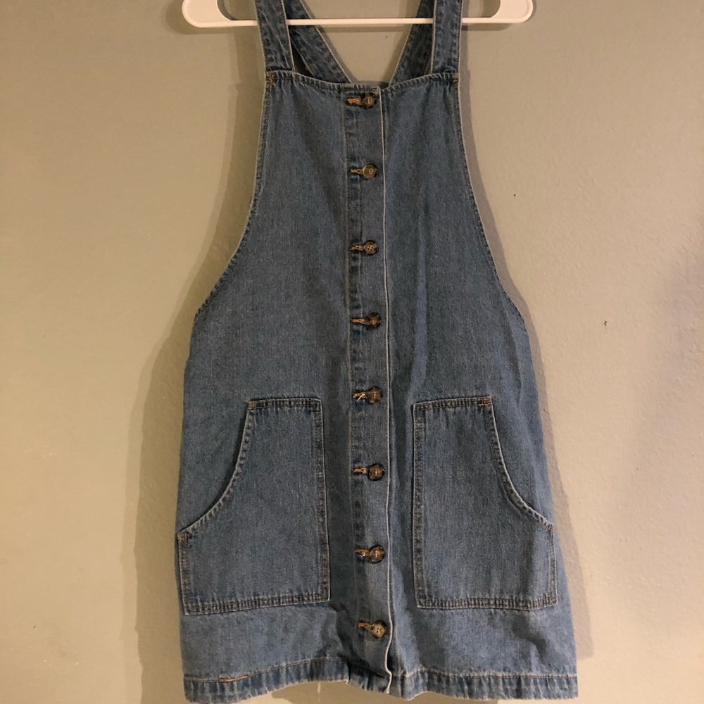 No Rest For Bridget Denim Overall Dress